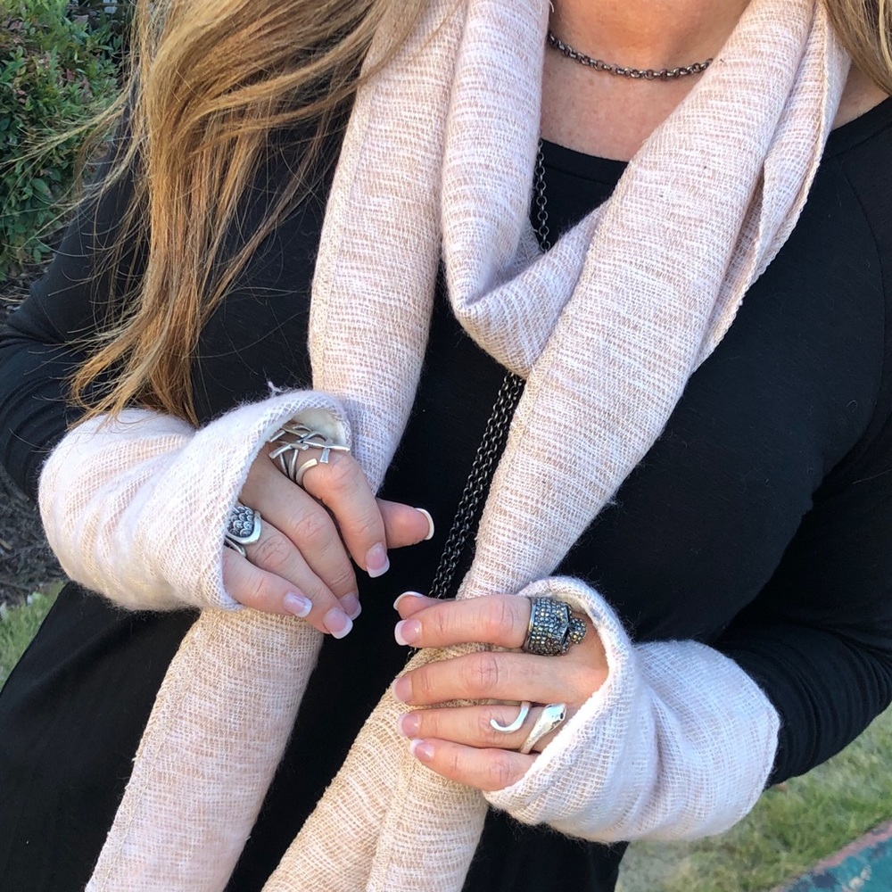 Ash Fingerless Gloves Boho Wool Made in Nepal SOFT